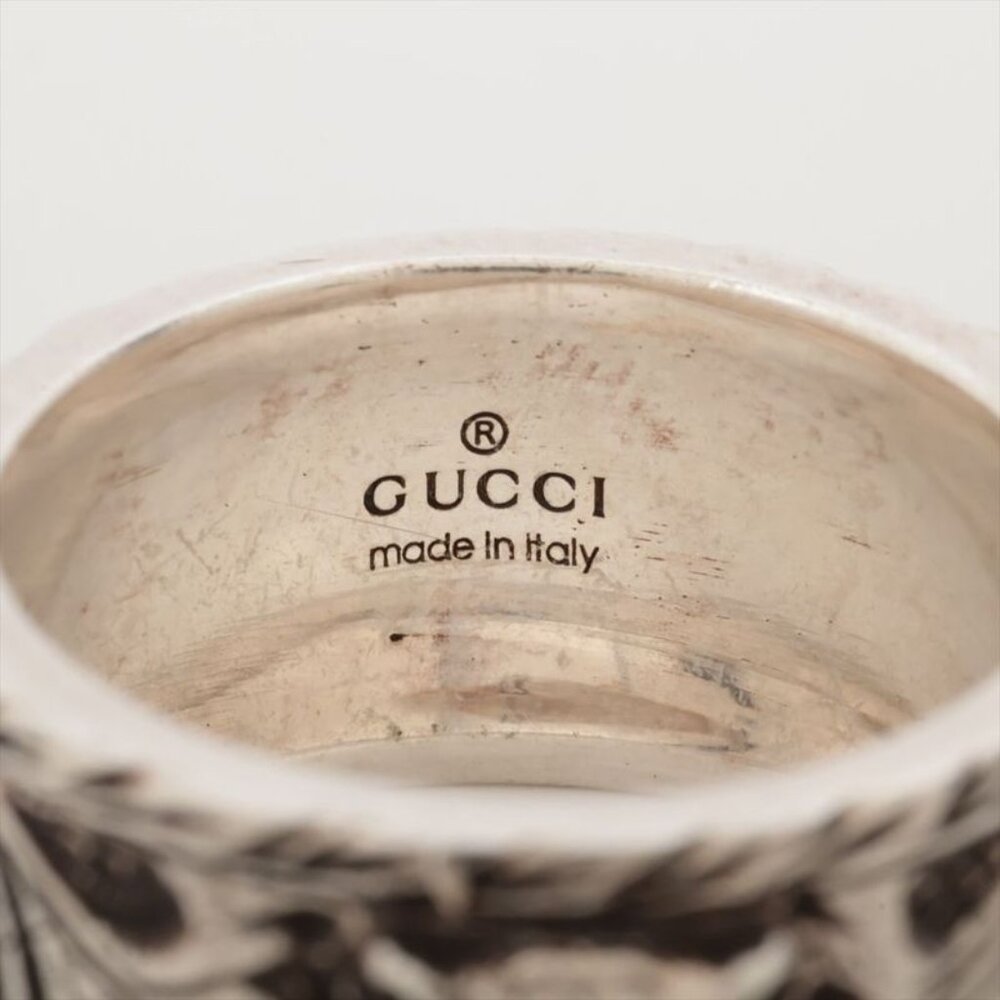 Gucci Taiga Head Arabesque Garden Silver Ring 12 - Picture 3 of 7